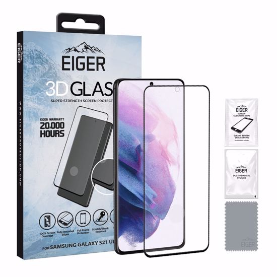 Picture of Eiger Eiger GLASS 3D Full Screen Protector for Samsung Galaxy S21 Ultra