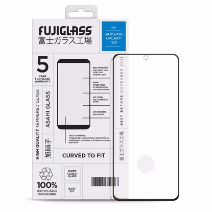 Picture of Fuji Fuji Curved-to-fit Screen Protector for Samsung Galaxy S21 in Clear/Black