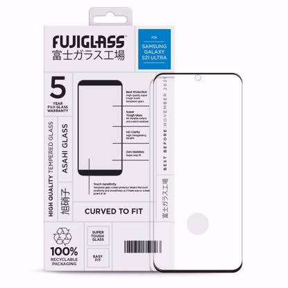 Picture of Fuji Fuji Curved-to-fit Screen Protector for Samsung Galaxy S21 Ultra in Clear/Black