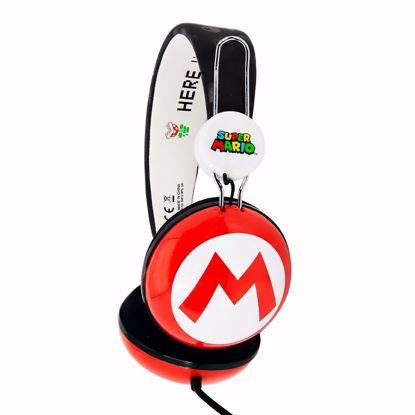 Picture of OTL Super Mario icon Red/Black Teen stereo Headphones