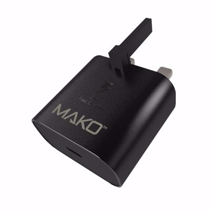 Picture of Mako Mako UK Wall Charger for Type-C PPS 25W in Black Bulk