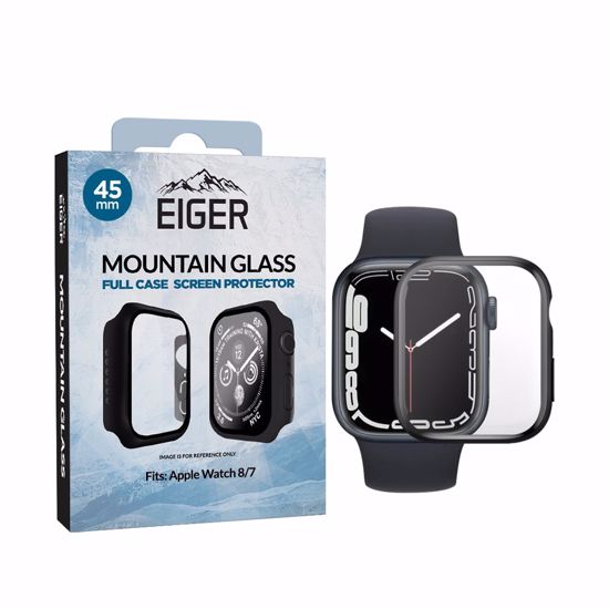 Picture of Eiger Eiger Mountain Glass Full Case for Apple Watch 8 / 7 45mm in Black